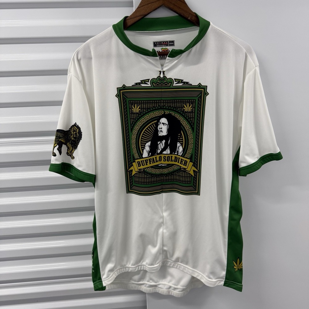 Bob Marley Buffalo Soldier Primal Wear Cycling Jersey XXXL Rasta Reggae Lion